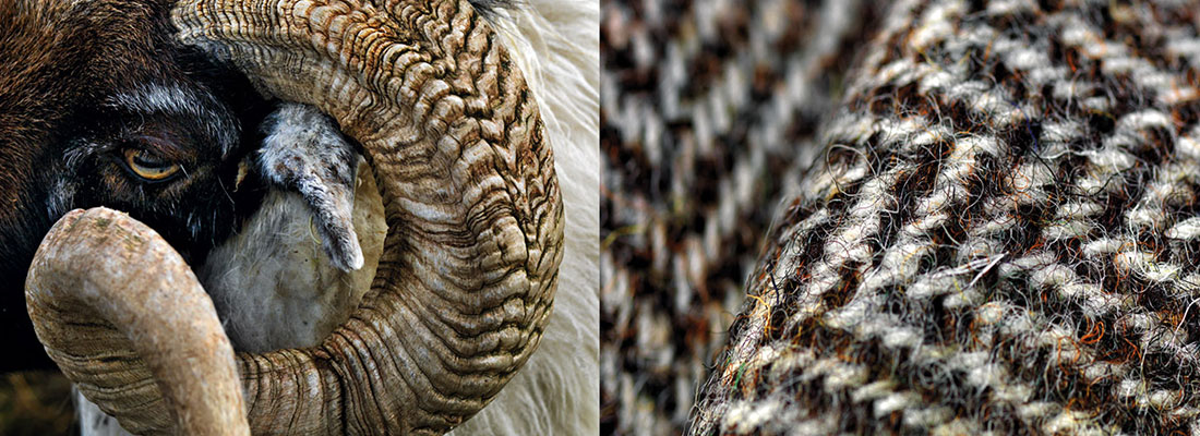 Harris tweed wool made in Britain