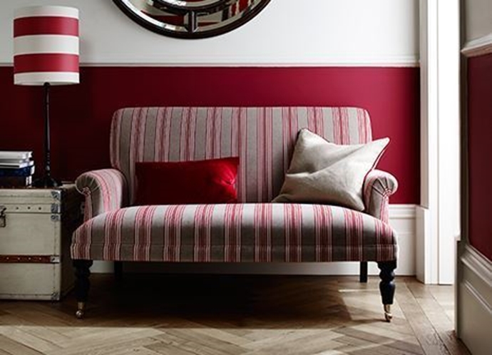 Midhurst Sofa in Ian Mankin Peony Velvet