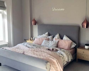Customer Images: Arles King Bed in Portland Brilliant Velvet Moonbeam