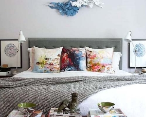 Customer Images: Camden king bed in Portland Brilliant Velvet Moonbeam