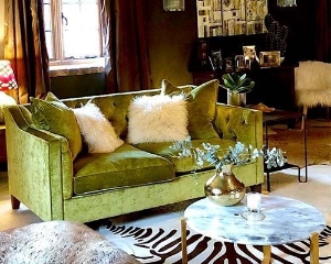 Customer Photos: Haresfield 2.5 seater sofa in Rockall Velvet Pistachio