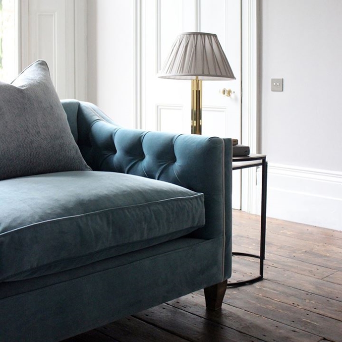 blue and grey interior design living room