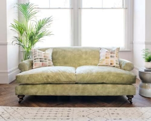 Photoshoot Images: Hampton 3 Seater Sofa in Lovely Velvet Celery