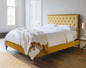 Photoshoot Images: Camden King Bed in Omega Velvet Brass and Pampas Saffron