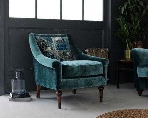 Photoshoot Images: Lyme Regis Chair in Opium Teal & Barcelona Velvet