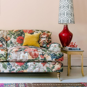 Shop Our Edit: Kentwell 3 Seater, 2 hump Sofa in Mulberry Floral Pompadour Spice