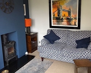Customer Image: Alwinton Compact Sofa In Indigo and Wills Heera Blue