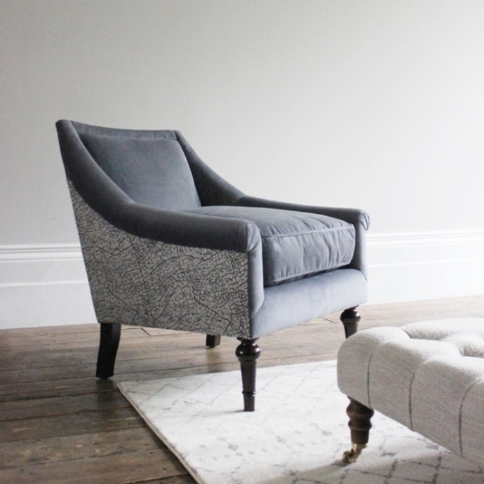 Shop Our Edit: Lyme Regis Chair in Cameron Velvet Steel & Romo Kenza Gunmetal