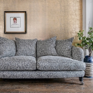 Shop Our Edit: Helmsley 3 Seater Sofa in Romo Linara Kaiko Grey Steel