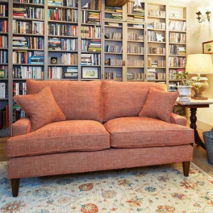 As Seen in Our Brochure January 2022: Ingleborough Large 3 Seater Sofa in Warwick Edinburgh Henna. Rugs supplied by Rugs of Petworth
