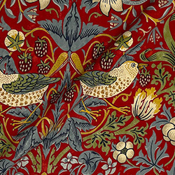 Morris & Co. Collection - Strawberry Thief: Crimson / Slate