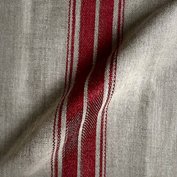 Ganton Woven Linen Stripe: Red