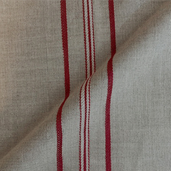Askrigg Woven Linen Stripe: Red