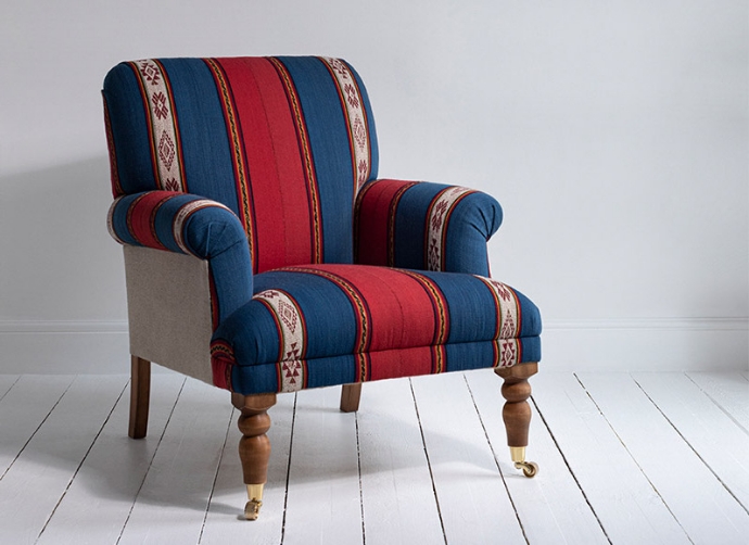 Midhurst Chair in Peruvian Collection Fabric 8 Santo Tomas opened