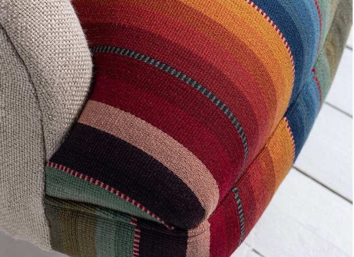 Snape Chair in Fabric 6 Chinchero Peruvian Collection opened