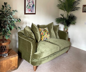 Customer Photos: Helmsley 2.5 Seater sofa in Manolo Velvet Moss