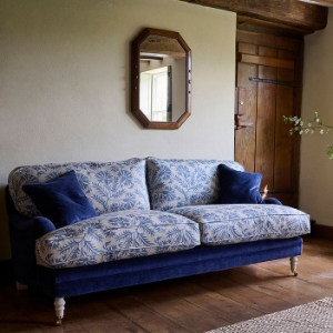 As Seen in Our Brochure Autumn 2023: Coates 3 Seater Sofa in RHS Collection in Gertrude Jekyll - Meadow Flower and Mohair
