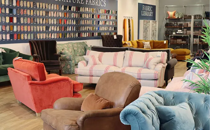 Take a virtual tour of our Sutton Coldfield sofa showroom