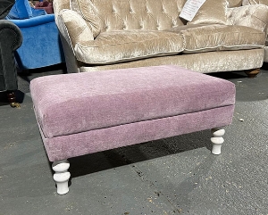 Clearance West Sussex: Alwinton Footstool in J Brown Chamonix Lavender