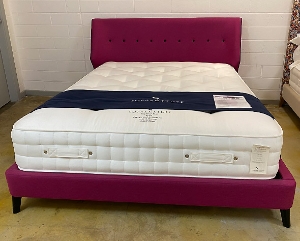 Clearance Manchester: Domino King Bed in Linwood Lana Fuchsia and Black