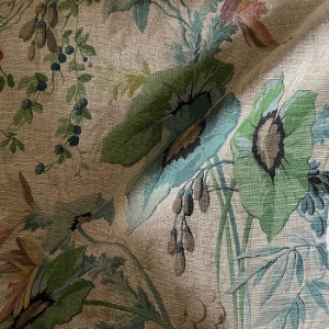 Jungle Jaded Linen: Natural