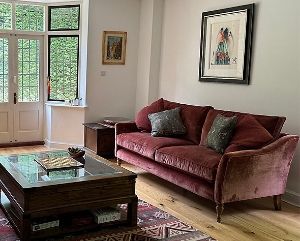 Brunel 3 Seater Sofas in Warwick Kobe Velvet Brick