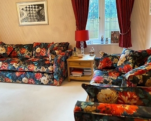 Aldeburgh 4 Seater and 2.5 Seater Sofas in Clarke & Clarke Exotiica ll Tahiti  Midnight