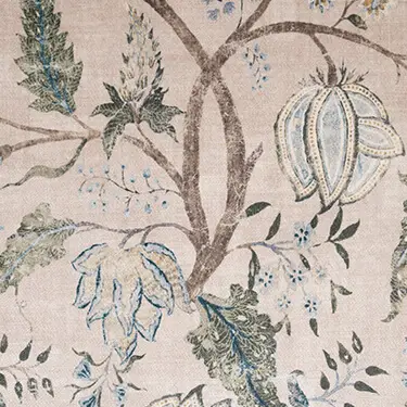 Threads of India Opulent Velvets Tree of Life - Powder Blue