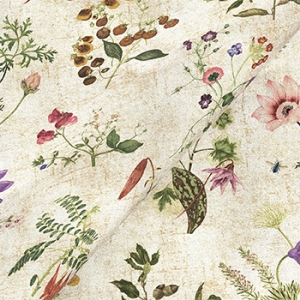 Exclusive Fabric RHS Collection on Velvet - Caroline Maria Applebee Collage: Wildflowers