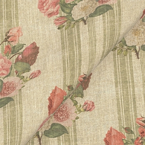 Exclusive Fabric: RHS Etta's Bouquet: Sunset Moss
