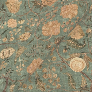 Exclusive Fabric V&A Threads of India on Linen - Tree of Life: Sandstone