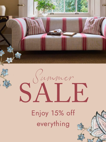 15% off made-to-order furniture and our exclusive fabrics.