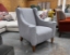 Outlet West Sussex: Sennen Chair in RHS Collection Gertrude Jekyll Lattice Blue