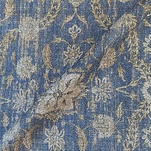 Spill Resistant V&A Regal Arabesque: Denim