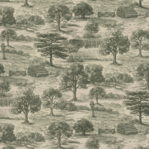 Woodland Toile: Forest Green