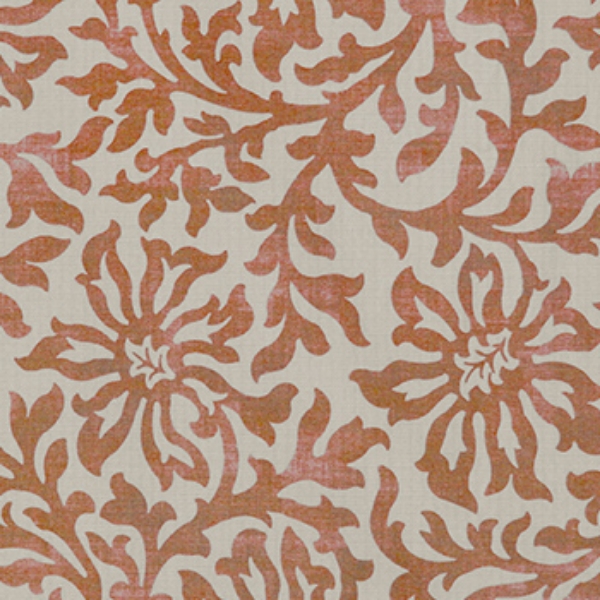 V&A Brompton Collection - Floral Scroll: Terracotta