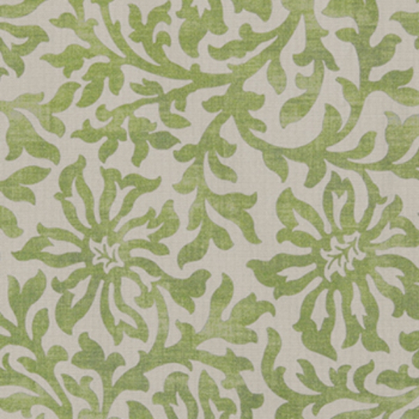 V&A Brompton Collection - Floral Scroll: Lime