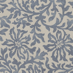 V&A Brompton Collection - Floral Scroll: Morning Blue
