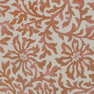Spill Resistant V&A Floral Scroll: Terracotta