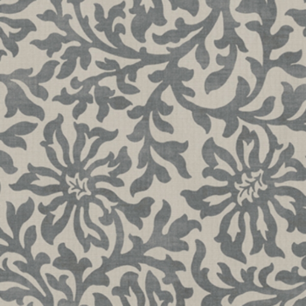 Spill Resistant V&A Floral Scroll: Pebble