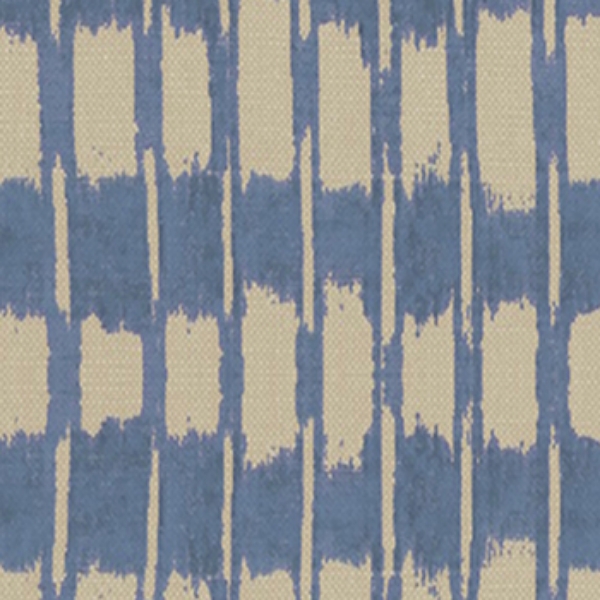 Spill Resistant V&A Ikat: Morning Blue