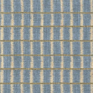 V&A Threads of India on Linen - Ikat Mirage: Sky