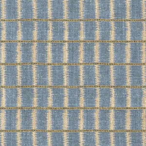 V&A Threads of India on Linen - Ikat Mirage: Sky