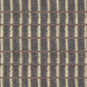 V&A Threads of India on Linen - Ikat Mirage: Ebony