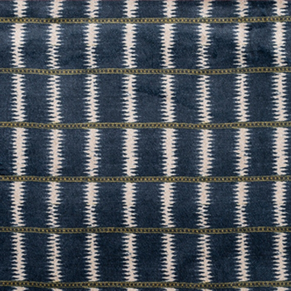 V&A Threads of India Opulent Velvets - Ikat Mirage: Sapphire