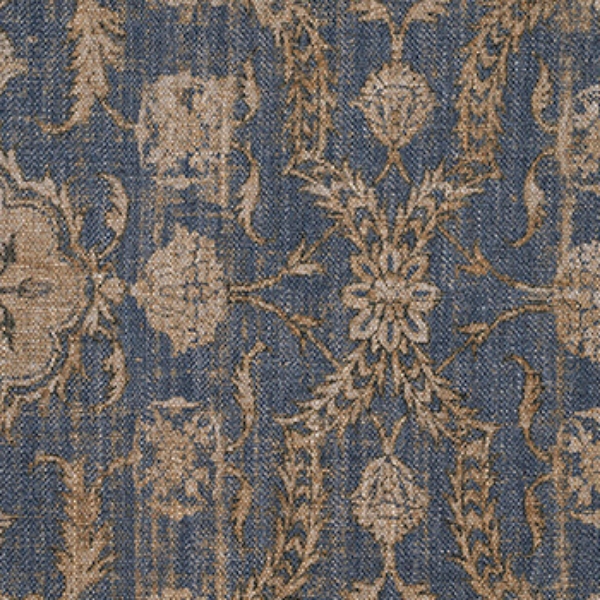 Spill Resistant V&A Regal Arabesque: Denim