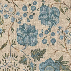 V&A Threads of India on Linen - Tree of Life: Chalk
