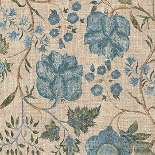 V&A Threads of India on Linen - Tree of Life: Chalk