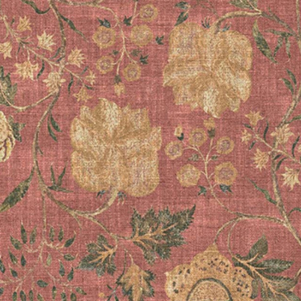 V&A Threads of India on Linen - Tree of Life: Brick