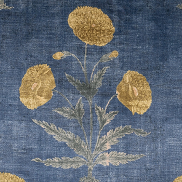 V&A Threads of India Opulent Velvets - Regal Poppy: Sapphire